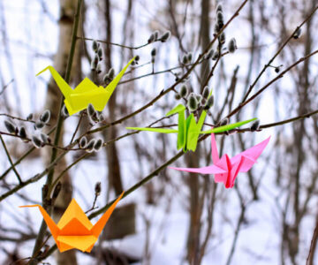 Origami Tsuru Ornament