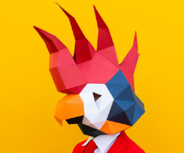Papercraft Rooster Mask