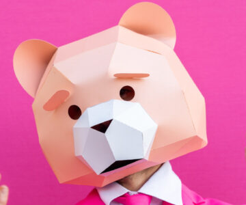 Papercraft Teddy Bear Mask