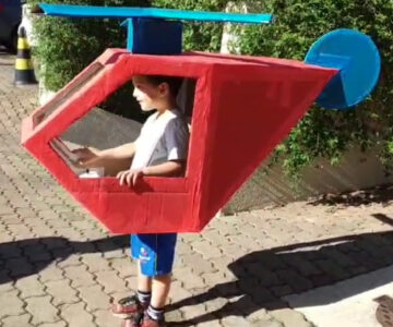 Papercraft Wearable Helicopter